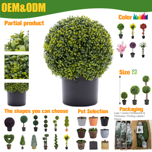 RUOPEI Bola de Boj Artificial de Plástico, Resistente a los Rayos UV, Ecológica, Sin Olor, Planta Artificial para Interiores del Hogar - Product Image 2