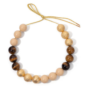 20mm ジェムストーンビーズ ダウンタウンネックレス ラウンドビッグビーズ チョーカーネックレス レディース - Product Image 3