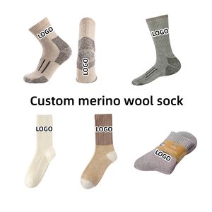 Chất lượng cao bán buôn đan thể thao ngoài trời 5 Toe Merino nhiệt biểu tượng tùy chỉnh len vớ - Product Image 5