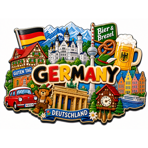 Zhejiang Holz-Kühlschrankmagnet Neuschwanstein <span class=keywords><strong>Schloss</strong></span> Berlin Deutschland Wahrzeichen Touristen-Souvenir Hochzeits-Reisegeschenk - Product Image 1