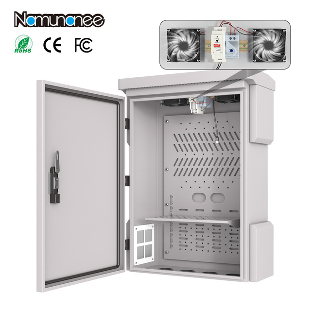 ODM IP55 Waterproof Outdoor Telecom Cabinet Distribution Box Junction Box Wall Mount Cold-Rolled Steel Electronics Enclosures