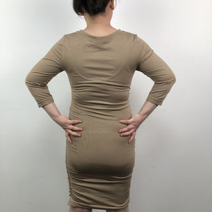 Pakaian Hamil Tanpa Jahitan Model Fashion, Kontrol Kuat Pasca Melahirkan, Penyangga Perut Kehamilan, Gaun Prenatal Berkerut untuk Wanita - Product Image 6