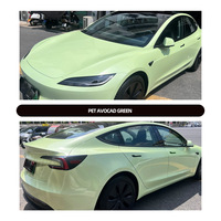 Vinilo Verde Mate PET para Envoltura de Coches, Efecto Aguacate, con Liberación de Aire, Precio de Fábrica, Rollo para Tiendas de Detallado Automotriz