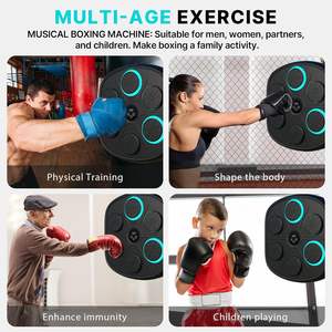 RS Nouveau Design Vente en gros Machine de boxe musicale Cible murale intelligente Équipement d'entraînement Machine de boxe musicale avec gants de boxe - Product Image 4