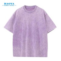 Harga Pabrik Kaos Batik Berkualitas Tinggi 100% Katun Vintage Stone Wash Polos Warna Solid untuk Pria