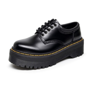 Chaussures de sport plates élégantes, style vintage noir, à semelle épaisse antidérapante, de marque de luxe, à bout rond, pour hommes et femmes - Product Image 6