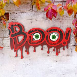 Creative <b>Wooden</b> Halloween Wall Sign Decor Handcrafted <b>Rustic</b> <b>Wooden</b> Craft for Spooky Seasonal Festive Party Ambiance Decoration - Product Image 2