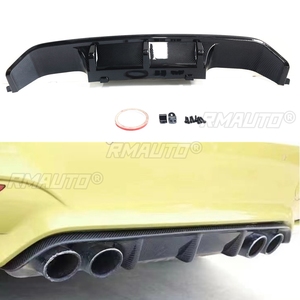 Diffuseur de pare-chocs arrière, lèvre de spoiler, plaque de séparation aspect fibre de carbone pour BMW F80 M3 F82 F83 M4 2015 2016 2017 2018 2019 2020 - Product Image 1
