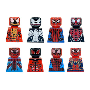 Figuras de Acción de <span class=keywords><strong>Spiderman</strong></span> Personalizadas de Fábrica ODM OEM a Bajo Precio, Figuras de Bloques de Construcción de Alta Calidad, 8 Piezas, Juguete de Superhéroe para Niños DIY - Product Image 2