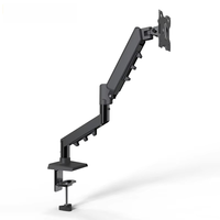 Soporte de Monitor Portátil de Alta Calidad para Escritorio, Brazo Ajustable y Resistente para un Solo Monitor, con Abrazadera para Escritorio