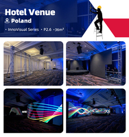 Mur vidéo LED intérieur RAYBO HD P2.6, panneau LED incurvé, écran publicitaire LED pour hôtels et lieux événementiels
