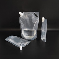 Pochettes de Boisson Personnalisées en Plastique Réutilisable avec Bec Verseur pour Voyage, Alcool et Vin