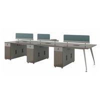 Poste de travail de bureau individuel moderne en bois avec cloison de séparation pour employé, ensemble de mobilier de luxe en MDF, vente en gros
