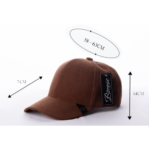 Gorra Bonnie de Pana de 6 Paneles, Unisex, para Adultos, Primavera/Otoño, Casual, 58-63 cm, Hilo de Algodón - Product Image 1