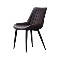 Meubles de salle à manger, meubles de salon, chaises modernes avec structure en métal, couleurs personnalisables, chaises en cuir PU pour salle à manger