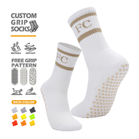 Chaussettes de yoga antidérapantes pour femmes, avec logo personnalisé, chaussettes de pilates, chaussettes de yoga antidérapantes pour la salle de sport, chaussettes de yoga en coton tricoté personnalisées