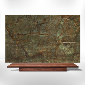 Losa de Mármol Verde Selva Tropical con Vetas de Raíz de Árbol para Paredes Interiores de Lujo, Pisos, Encimeras y Decoración - Product Image 1