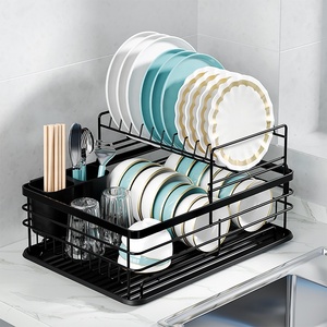 Égouttoir à vaisselle en métal à 2 niveaux, vente chaude 2025, sur l'évier, gain de place dans la <span class=keywords><strong>cuisine</strong></span> - Product Image 1