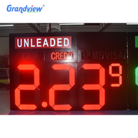 Panneau d'affichage LED extérieur personnalisé à 7 segments pour prix de carburant avec support SDK et OEM, étanche IP65