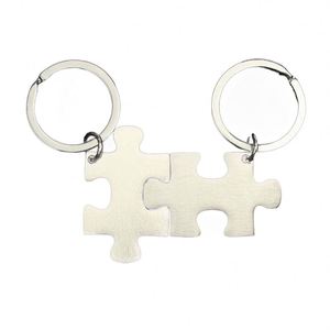 พวงกุญแจคู่รักทำจากสเตนเลสเปล่าสลักเป็นโลหะแบบกำหนดเองได้พวงกุญแจคู่รักวันวาเลนไทน์ - Product Image 1