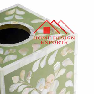 Caja de pañuelos con incrustaciones de hueso con diseño de patrón de aspecto, soporte para vajilla de boda, caja de baratija de almacenamiento con incrustaciones de hueso de diseño elegante - Product Image 4