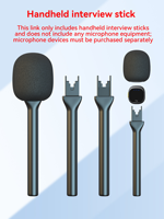 Support de microphone sans fil portable en métal avec pince – Microphone à condensateur anti-bruit léger pour performances en direct