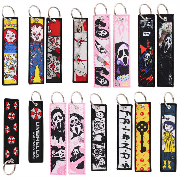 99 Designs Anime Keychain Embroidery Key Ring Death Note Printing ...