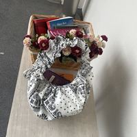 Style ethnique coréen cajou fleur boulette sous les bras Boho sac à bandoulière Bandana Paisley rides cordon voyage sac à bandoulière