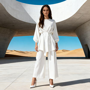 Robe Abaya Moderne Simple et Casual en Polyester Uni de Haute Qualité pour Femmes Musulmanes Nouvelle Mode Vente en Gros - Product Image 1