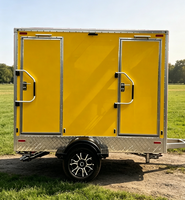 Toilettes mobiles modulaires bleues pour la location d'événements en bord de mer, toilettes mobiles résistantes aux intempéries