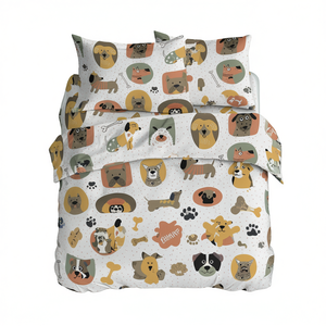 Ensemble de draps pour lit double Cani German, 100% coton, taie d'oreiller, housse de couette - Product Image 3