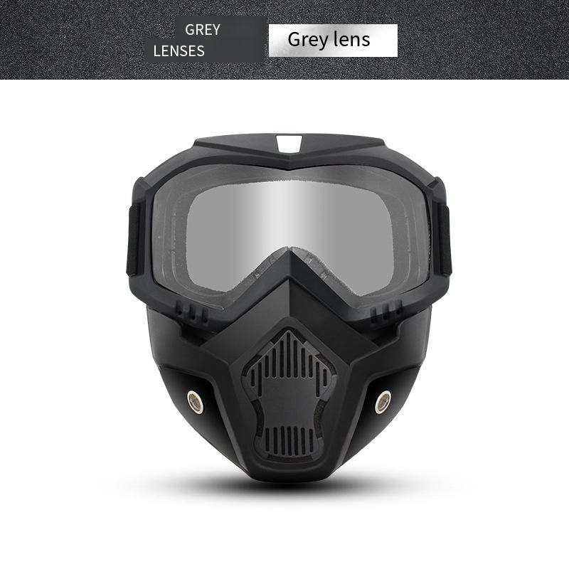 Mascarilla - marco negro, lámina gris (lámina moldeada)