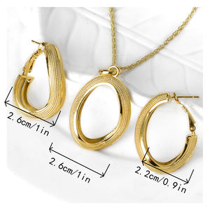 Juego de Joyas de Novia de Alta Calidad Chapadas en Oro de 14K con Circonita para Mujer, de Dubái, para Compromiso, Boda, Aniversario, Fiesta y Regalo - Product Image 6
