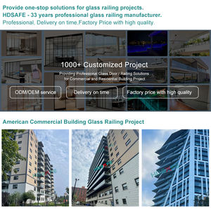 Balustrade Moderne en Verre pour Terrasse, Profil en U Extérieur, Garde-Corps Panoramique en Aluminium avec Verre Trempé de 12-20mm - Product Image 5