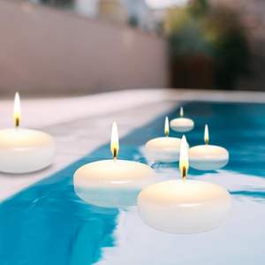 Bougie flottante Oshine de 3 pouces, à combustion propre, non parfumée, idéale pour la décoration de jardins aquatiques, les centres de table de mariage - Product Image 3