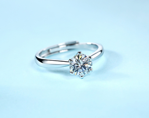 <span class=keywords><strong>Anello</strong></span> da donna in <span class=keywords><strong>oro</strong></span> 18K 0.5ct D E VS Lab gred Diamond Ring rotondo con diamanti sciolti per gioielli da sposa E fidanzamento - Product Image 6