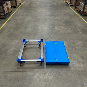 ארגז פלסטיק נייד מותאם אישית שימוש בתנועה טרולי 4 גלגל אלומיניום הנעה דוללי עבור תיבת מחזור לוגיסטי - Product Image 2