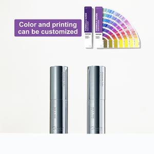 고급 알루미늄 빈 실버 원통형 립밤 용기 립스틱 케이스 포장 튜브 리필 가능 - Product Image 5