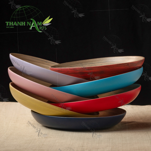 จานไม้ไผ่ธรรมชาติที่เป็นมิตรกับสิ่งแวดล้อม - Product Image 5