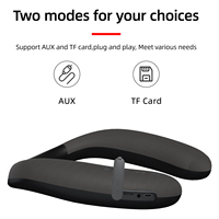Haut-parleur tour de cou Rockmia en forme de U pour 5.4 pouces, étanche IPX4, batterie rechargeable, micro intégré, mains libres pour extérieur/fêtes