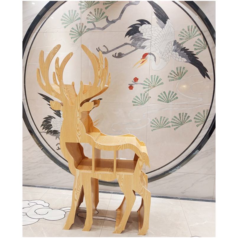 Scène De Forêt En Bois Naturel Avec Pin Et Cerf, Décoration De Table Rustique En Bois, Décoration D'hiver, Vendredi Noir - France