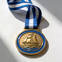 Médaille de récompense pour enfants, en or ancien, personnalisée, avec un tampon 3D sur le dos, pour marathon, sport, ruban coloré, de toutes formes, en vrac