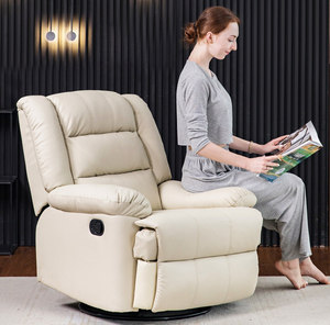 Echtes Leder Power-Relaxsofa-Set, Öko-Leder Relaxsessel für Luxus-Heimkino und Wohnzimmer - Product Image 1