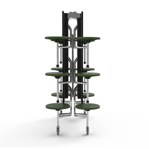 12 Sillas Plegables Móviles para Comedor Escolar, Mesa y Silla para Cafetería - Product Image 2