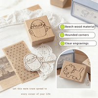 Tampon encreur personnalisé en bois avec logo, image, design sur mesure pour artisanat, invitation de mariage, adresse de retour, signature professionnelle