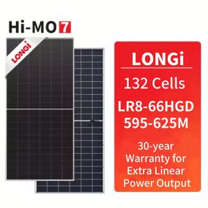 แผงโซลาร์เซลล์ Longi Hi-MO 7 LR8-66HGD 595~625M ประสิทธิภาพสูงแบบสองหน้า (Bifacial) กระจกสองชั้น กำลังไฟ 600W 605W 610W 615W พร้อมส่ง - Product Image 1