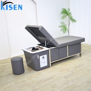 Kisen Moq 1 Cama de champú japonesa para spa capilar con campana de fumigación y máquina de vapor, bandeja de pedicura y bañera para pies - Product Image 6