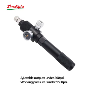 Adaptateur CO2, chargeur rapide pour outil pneumatique avec capsule CO2 de 12g, régulateur 0-200 PSI et raccord femelle QD 8mm - Product Image 5