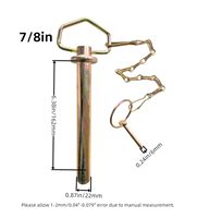 Pasador de enganche de alta resistencia con cadena de acero para remolque de carga pesada (7/8in X 6-2/5in) Hecho en China