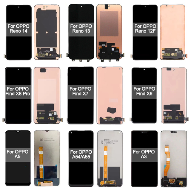 Mobile Phone Lcd for Oppo Reno 14 13 12 11 10 9 8 7 Pro Display Oled Original for Oppo Find X8 X7 X6 X5 A6 A5 Screen Replacement